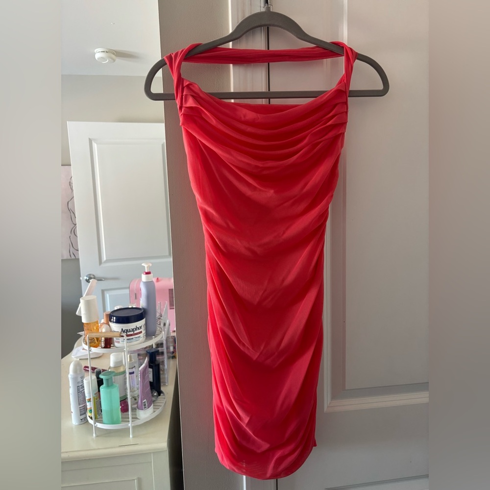 Coral bodycon Dress